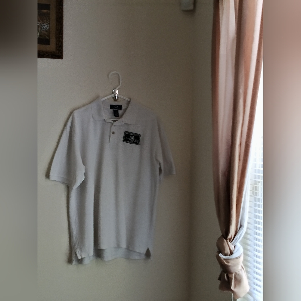 Vantage Shirt Men Large White & Black American Express Polo Casual Vintage 90s